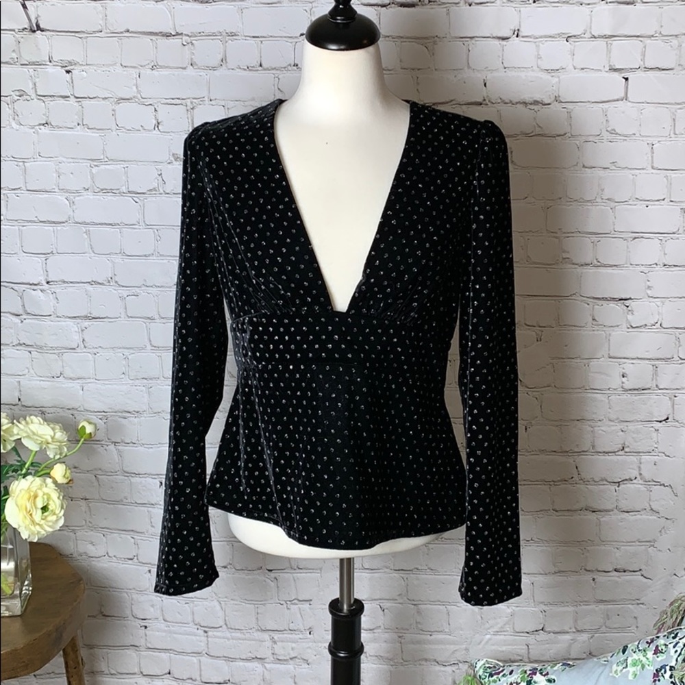 🆕 Express Deep V Neck Velvet Top 🆓 Shipping